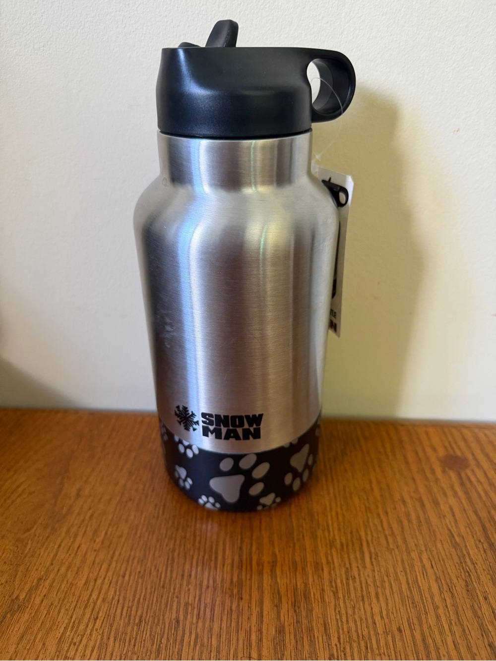 Snowman 33oz stainless steel pet bowl water bottle vacuum insulated